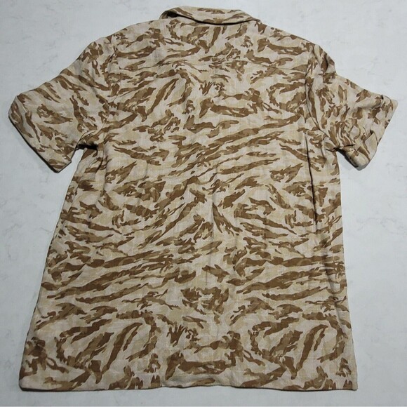 Royalty By MALUMA Desert Camoflauge Tan Rayon Linen Blend Heavyweight NWOT - Picture 2 of 12